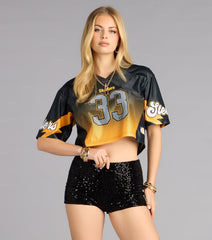 Ultra Game NFL Pittsburgh Steelers Mesh Crop Top