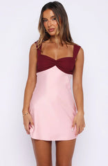 Can't Be Distracted Mini Dress Berry