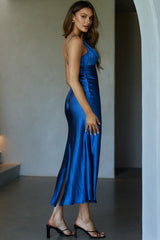 Infinity Pintuck Bust Maxi Dress Navy