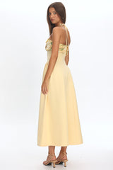 Sunbeam Kiss Foldover Floral Bust Maxi Dress Butter