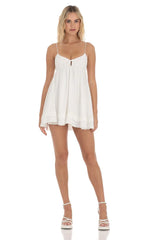 Babydoll Slip Dress in White