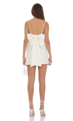Back Bow Dress in White