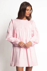 Wyatt Long Sleeve Mini Dress - Pink