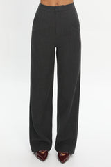 In Disguise Straight Leg Pocket Pants Charcoal