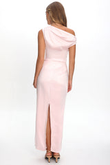 Tova Draped One-Shoulder Maxi Dress Pink