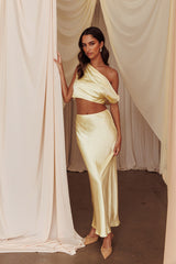 Alivya Satin Maxi Skirt Butter