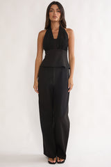 Meri Side Pocket Trouser Pants Black