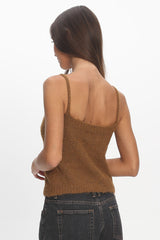 Jorie Knit Cami Top Brown