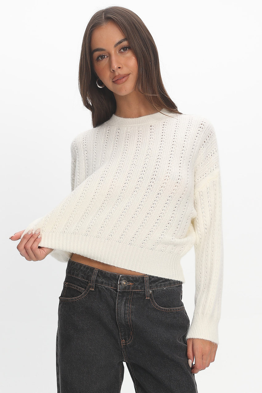 Cadence Knit Sweater Cream
