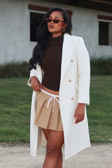 Luciana Waist Tie Trench Coat Oat