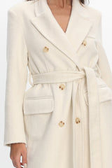 Luciana Waist Tie Trench Coat Oat