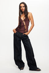 LIONESS Mariah Cami Top Garnet