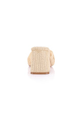 VERALi Stella Block Heel Mules Natural Raffia