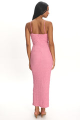Logan Cami Strap Midi Dress Embellished Pink