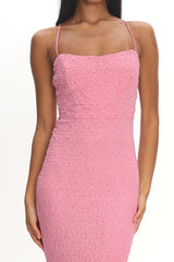 Logan Cami Strap Midi Dress Embellished Pink