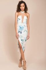 Lexie Floral Print Dress White / Blue