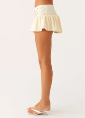Vegas Nights Low Rise Skort - Yellow