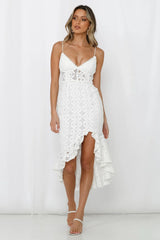 Back In The Habit Midi Dress White