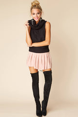 Jenny Sleeveless Cowlneck Black