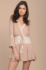 Nataly Bell Sleeve Dress Mocha