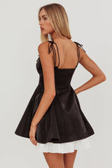 Night Rider Fit And Flare Mini Dress Black