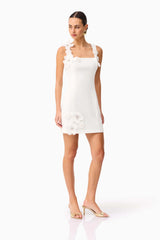 Chantelle Floral Mini Dress in White