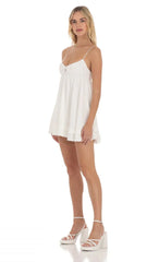Babydoll Slip Dress in White