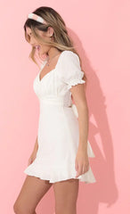 Fit and Flare Dress in White