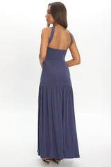 Ashana Drop Waist Halter Maxi Dress Taupe