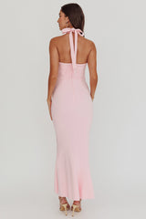 Fire Of Stars Halterneck Midi Dress Pink