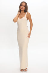 Fall Moon Cut-Out Back Maxi Dress Ivory