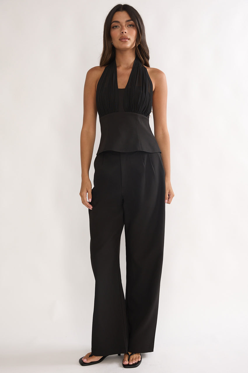Meri Side Pocket Trouser Pants Black