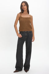 Jorie Knit Cami Top Brown