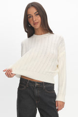 Cadence Knit Sweater Cream