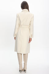 Luciana Waist Tie Trench Coat Oat
