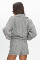 Jenae Knit Shorts Grey