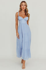 Neptune Cut Out Back A-Line Maxi Dress Blue