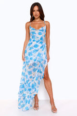 Floral Breeze Maxi Dress Blue