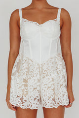 Georgia May Lace Romper White