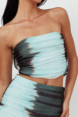 Jolyn Strapless Mesh Top Charcoal