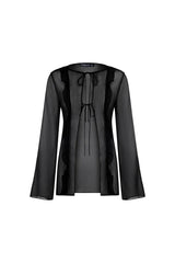 LIONESS Barely There Tie Top Onyx