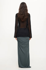 LIONESS Barely There Tie Top Onyx