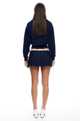 LIONESS Racquet Club Knit Sweater Navy