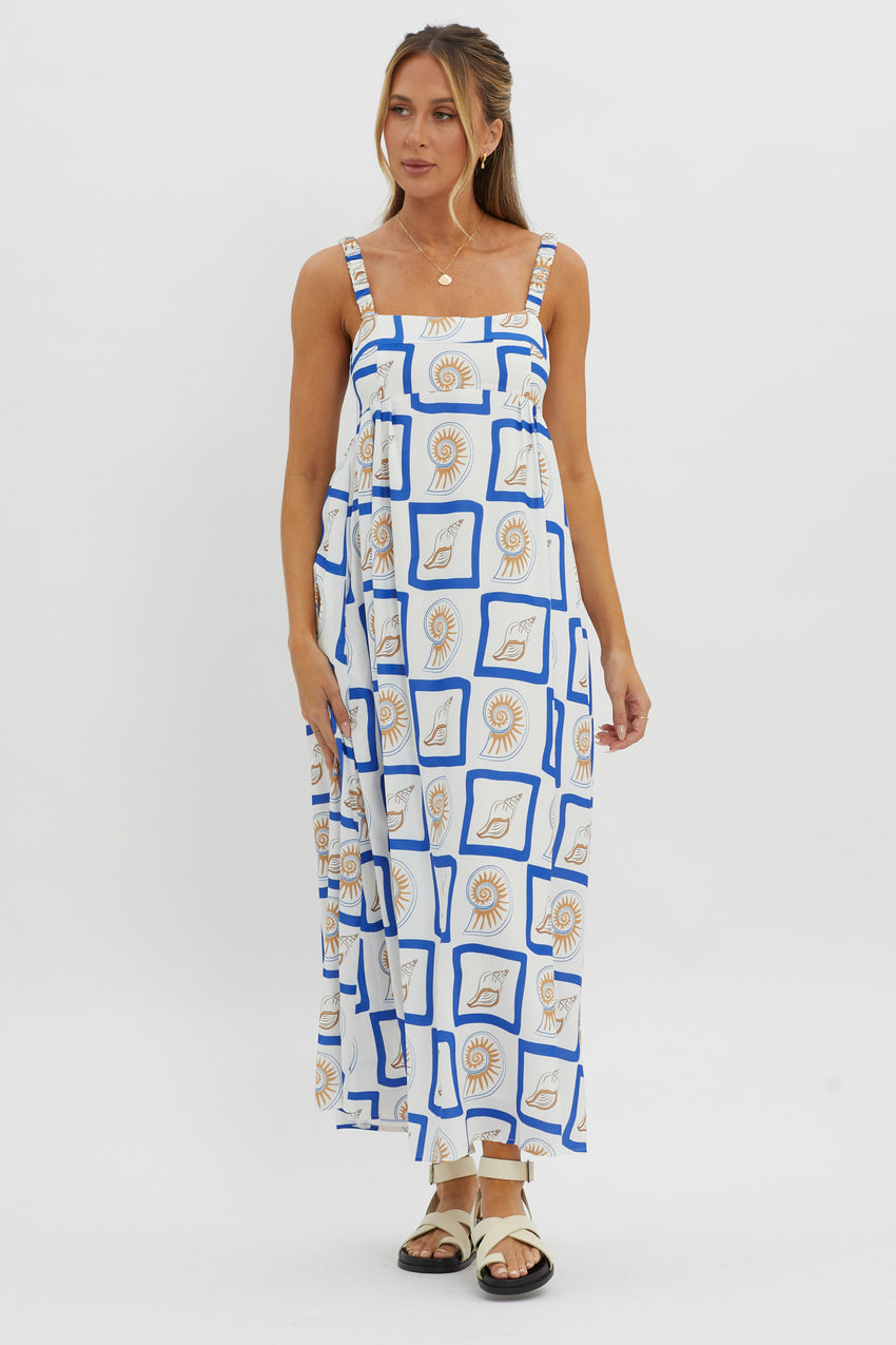 LOST IN LUNAR Katie Maxi Dress Shell Print