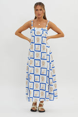 LOST IN LUNAR Katie Maxi Dress Shell Print