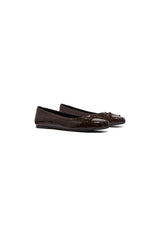 THERAPY Laine Ballet Flat Chocolate Croc
