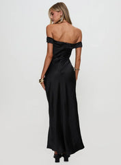 Rava Off The Shoulder Maxi Dress Black